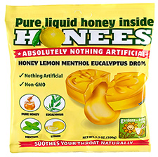 Honees Honey Lemon Cough Drops 20 Piece Bag 1ct Bag 